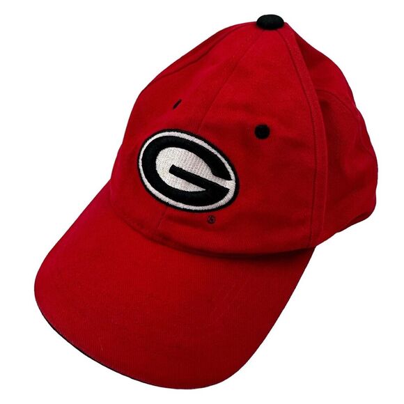 HMI Headwear University of Georgia Bulldogs Red Baseball Hat Cap OS Hook & Loop - Picture 1 of 11